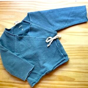 Gray label kimono wrap sweatshirt